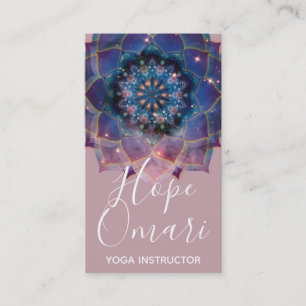 Nebula Bloom   Mandala Business Card