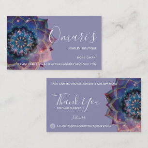 Nebula Bloom Mandala Business Card