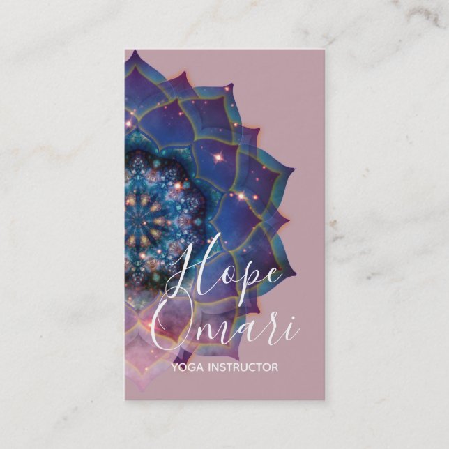 Nebula Bloom | Mandala Business Card (Front)