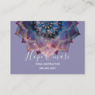 Nebula Bloom   Mandala Business Card