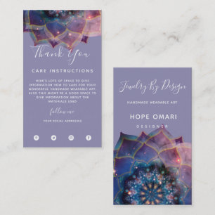 Nebula Bloom   Mandala Business Card
