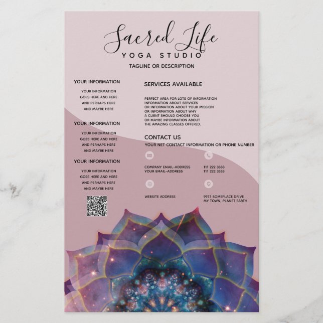 Nebula Bloom | Mandala Flyer (Front)