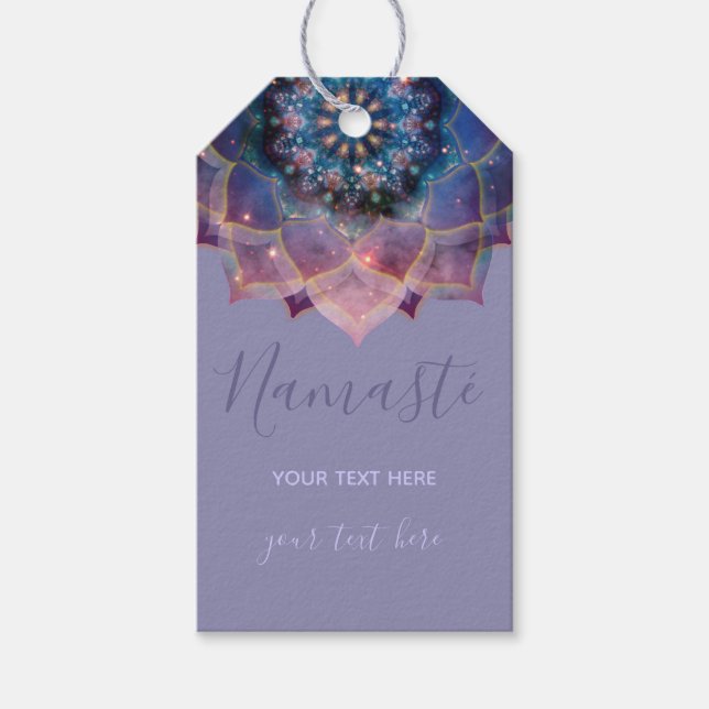 Nebula Bloom | Mandala Gift Tags (Front)