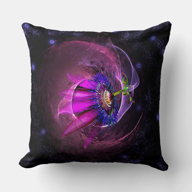 Nebula Design in Lavender and Black Pillow (Front)