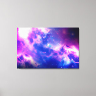 Nebula Galaxy en floraison violette toile étirée