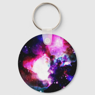 Nebula Galaxy Pink Purple Blue Keychain
