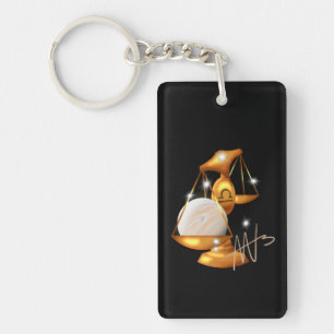 Nebula Libra Venus Zodiac Keychain