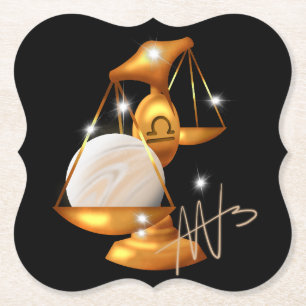 Nebula Libra Venus Zodiac Paper Coaster