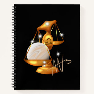 Nebula Libra Venus Zodiac Spiral Notebook