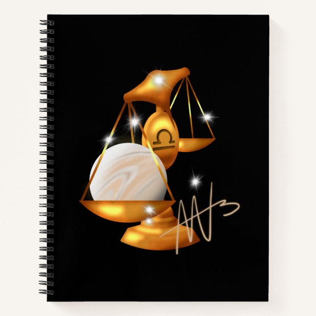 Nebula Libra Venus Zodiac Spiral Notebook (Front)