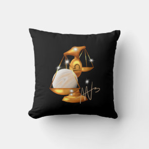 Nebula Libra Venus Zodiac Throw Pillow