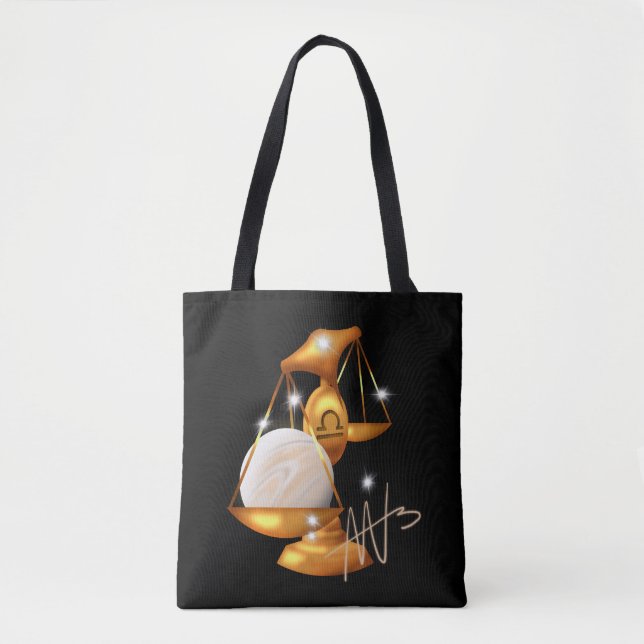 Nebula Libra Venus Zodiac Tote Bag (Front)