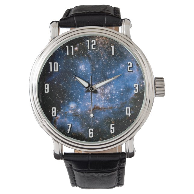 Nebula NGC 346 Infant Stars - Hubble Space Photo Watch (Front)
