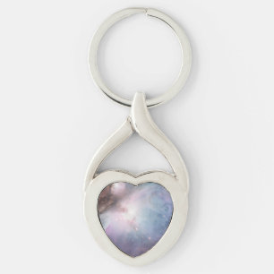 Nebula Orion Astronomy blue brown beige sky stars Keychain