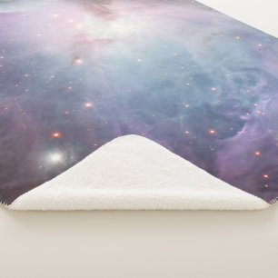 Nebula Orion Astronomy blue Pink violet sky stars Sherpa Blanket