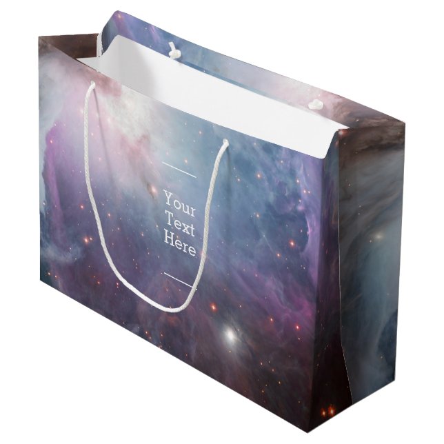 Nebula Orion Astronomy pink violet sky stars Large Gift Bag (Front Angled)
