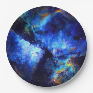 nebula outer space exploration nasa astronomy paper plate