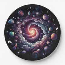 Nebula Paper Plate | Cosmic Holiday Celebration