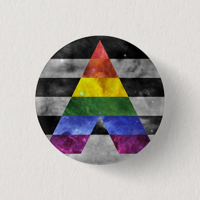 Nebula Pride Badge Ally 1 Inch Round Button (Front)