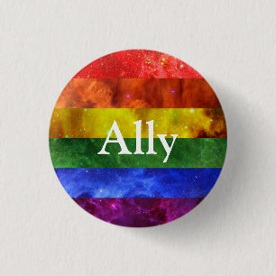 Nebula Pride Badge Ally 1 Inch Round Button