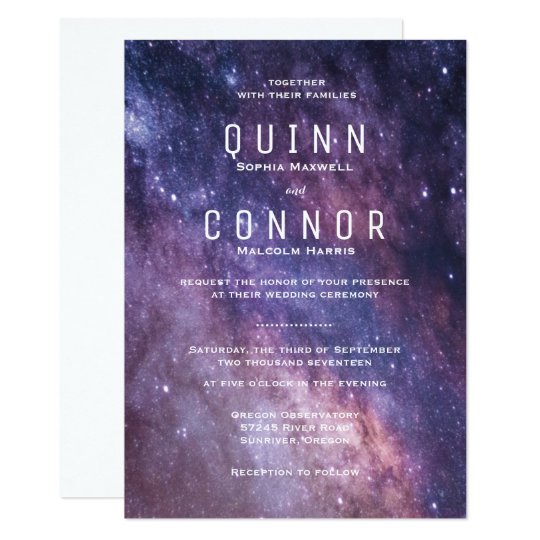 Nebula Space Cosmos Wedding Invitation