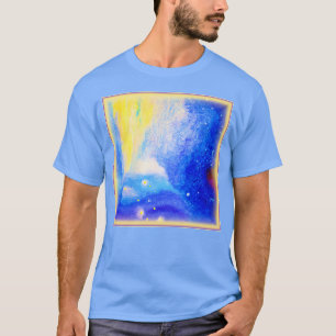 Nebula Stars Blue, Yellow and Milky White. Buy Now T-Shirt