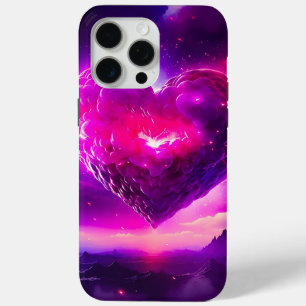 Nebula Stars Celestial Heart Romance iPhone 15 Pro Max Case