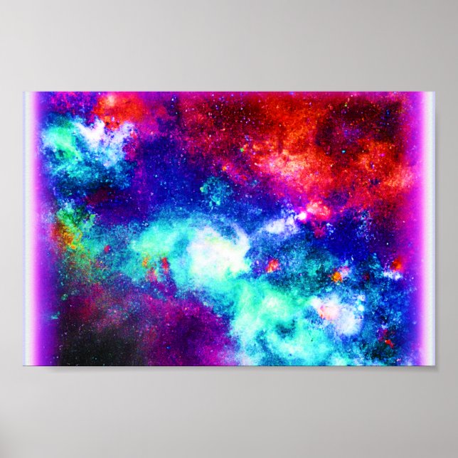 Nebula Stars Digital Art Design. Buy Now Poster (Front)