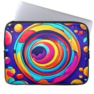 Nebula's Colourful Cosmic Vortex Art Laptop Sleeve
