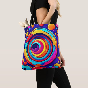 Nebula's Colourful Cosmic Vortex Art Tote Bag