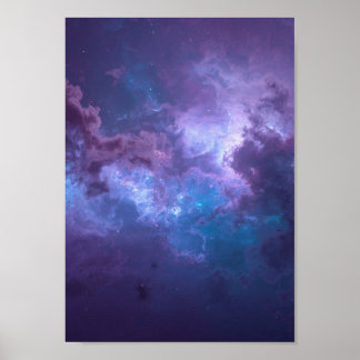 Nébuleuse opalescente céleste Art mural prune