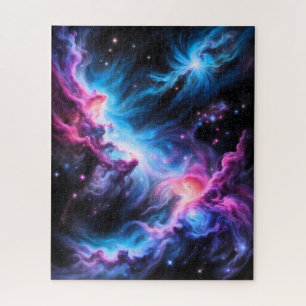 Nébuleuse Violette Bleue Puzzle de l'Espace Profon