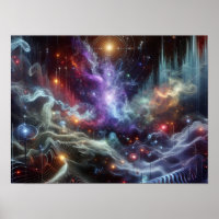 Nebulous Space Signals Sci-fi Space Poster