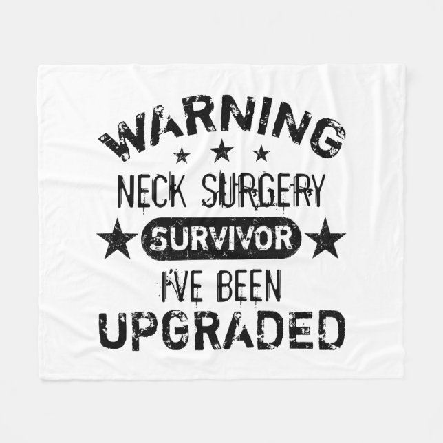 Neck Surgery Humour Upgraded Fleece Blanket (Front (Horizontal))