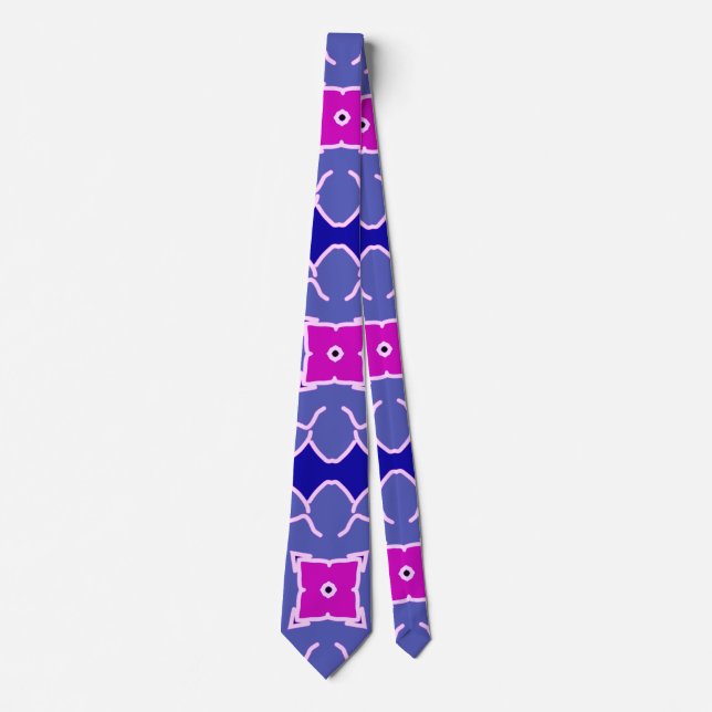 Neck Tie, A multicolor fabric print pattern design Tie (Front)
