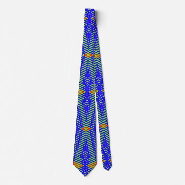Neck Tie, A multicolor fabric print pattern design Tie (Front)