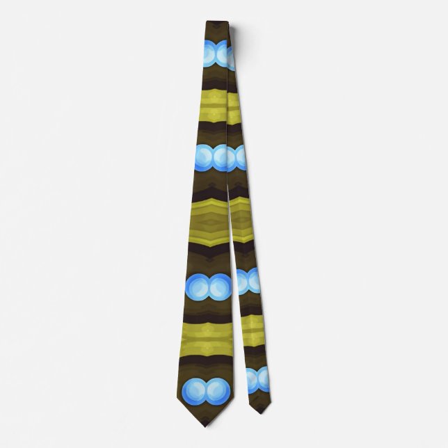 Neck Tie, A multicolor fabric print pattern design Tie (Front)