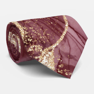 Neck Tie Burgundy Agate