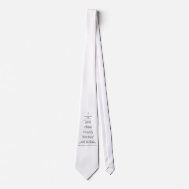 Neck Tie Lighthouse Shape Christian Poem (Front)