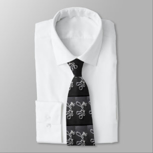 Neck Tie - Loa Loa Parasite on black canvas