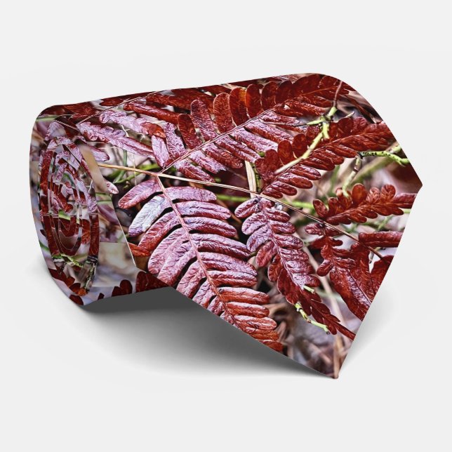 Neck tie / red fern (Rolled)