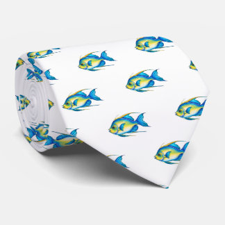 Neck Tie - Watercolor Series: Angelfish