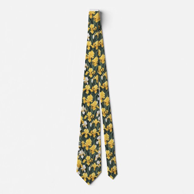 Neck Tie yellow iris (Front)