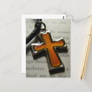 Necklace Cross Still Life  Postcard