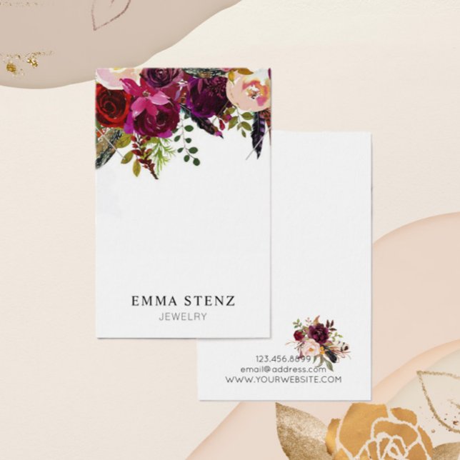 Necklace Display Card • Bold Boho Floral (Creator Uploaded)