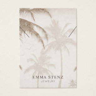 Necklace Display Card • Earthy Palm Trees Birds