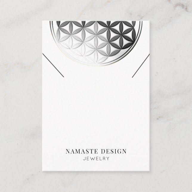 Necklace Display Card • Flower of Life/Mandala (Front)