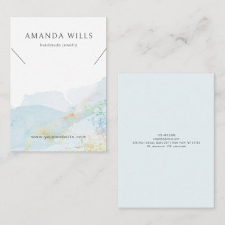 Necklace Display Card • Watercolor Nature