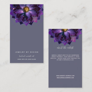 Necklace Display, Mystical Lotus Mandala Crafters Business Card