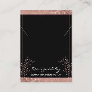 Necklace Display Rose Gold Floral Business Card